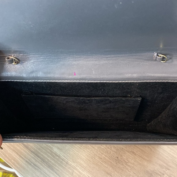 Vintage Snakeskin Python Pattern Clutch - Green and Grey - East West - Envelope - Picture 5 of 5